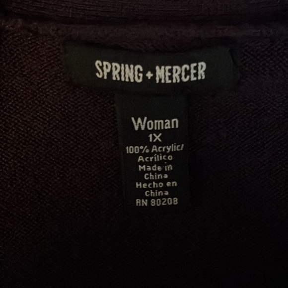 Spring + Mercer (1X) Purple cardigan 50% off list price! Closing closet sale! - Picture 5 of 5